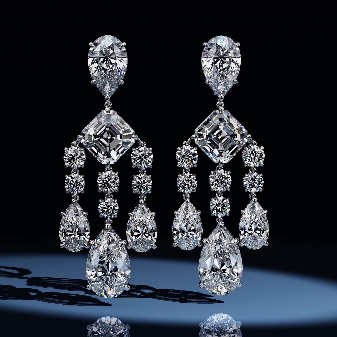 Chandelier diamond earrings – high jewellery collection